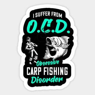 Carp Fishing Fish funny Fishermen Gift Sticker